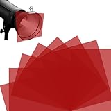 KINETOX 8 Stück Farbfolie Folie hitzebeständig Farbfolien A4 Transparente Farbkorrektur für lampen Rote Lampenfolie 29,7 x 21cm Farbfilter Foto grafie Studio Scheinwerfer Strobe Blitz LED Bühne DIY