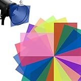 KINETOX 20 Stück Farbfolie Folie hitzebeständig für lampen Farbfolien A4 Transparente Farbkorrektur Farbfilter für 10 Farben 29,7 x 21cm Foto grafie Studio Scheinwerfer Strobe Blitz LED Bühne Party