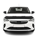 OMAC Haubenbra Steinschlagschutz Bonnet Bra kompatibel mit Opel Corsa F 2019-2025 Schwarz Halb