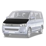 Haubenbra Steinschlagschutz Kompatibel mit VW T5 2003-2009 Schwarz Haubenabdeckung Auto Bonnet Bra NAPPA Leder - Schwarz