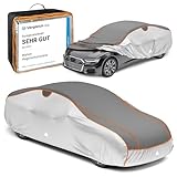 WALSER Hagelschutz Abdeckplane Auto, Auszeichnung Sehr Gut* Hagelschutzplane, TÜV geprüfte* Abdeckplane Perma Protect, Autogarage Abdeckung, Abdeckung Auto Größe 1 Silber