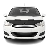 OMAC Haubenbra Steinschlagschutz Bonnet Bra kompatibel mit Citroen C4 2010-2020 Schwarz Halb