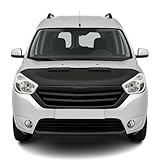 OMAC Haubenbra Steinschlagschutz Bonnet Bra kompatibel mit Dacia Lodgy 2012-2024 Schwarz Halb