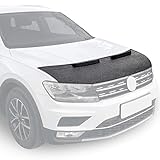 Haubenbra Bonnet Bra Steinschlagschutzmaske kompatibel mit Opel Grandland X 2017-2023 1x Halb Motorhaubeschutz Carbon Effect