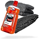 detailmate Auto Wasch- und Trockenset: SONAX Autoshampoo 2L + Chenille Waschhandschuh + Trockentuch 1000 GSM - Für die ideale Autowäsche