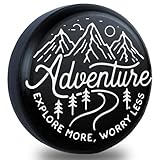 NIAEIAIE Adventure Awaits Wohnmobil-Ersatzreifenabdeckung für Wohnmobil, SUV, LKW, Reifen, Schutz, wetterfest, für Wohnmobilanhänger, universal, 35,6 cm, 38,1 cm, 40,6 cm, 43,2 cm