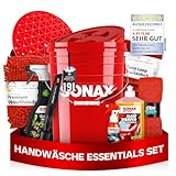 Auto Wascheimer Set 5GAL: Schmutzsieb & Deckel für die Auto Handwäsche + Sonax Shampoo + Sonax Detailer + Sonax FelgenBeast - schonende Reinigung für Lack & Felgen - Auto waschen | 11-teilig