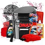 Auto Wascheimer Set: Sonax Waschset (3,5GAL) Schmutzsieb & Deckel für die Auto Handwäsche - Shampoo + Detailer + FelgenBeast - schonende Reinigung & Pflege für Lack & Felgen - Auto waschen | 11-teilig