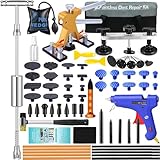 Manelord Car Dellen Reparaturset, Auto Dellen Reparatur Ausbeulwerkzeug Einstellbare Breite Golden Lifter, Gleithammer und Metall Brücken Abzieher für Fahrzeug Dellen Entfernen