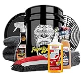 Autowäsche Set - SONAX: Autoshampoo Glanz Shampoo Konzentrat - Magic Bucket SONAX Felgenbeast Wascheimer mit Deckel & Schmutzfalle, Waschhandschuh mit Insekten Mesh - Autoreinigungsset Aussen