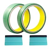 4PCS Auto Folien Werkzeug Set, 2× Kni‘feless Tape 5M，2×Abzieher，Auto Folien Schneidelineal, geeignet zum Schneiden von Car Wrapping Folie, Auto Folierung.