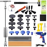 Randalfy Car Dellen Reparaturset Ausbeulwerkzeugset - Lackfreies Dellen Reparatur Dent Puller Kit, Gleithammer Dent Abzieher mit 21 Stück Klebel für DIY Fahrzeug Kühlschrank Waschanlage